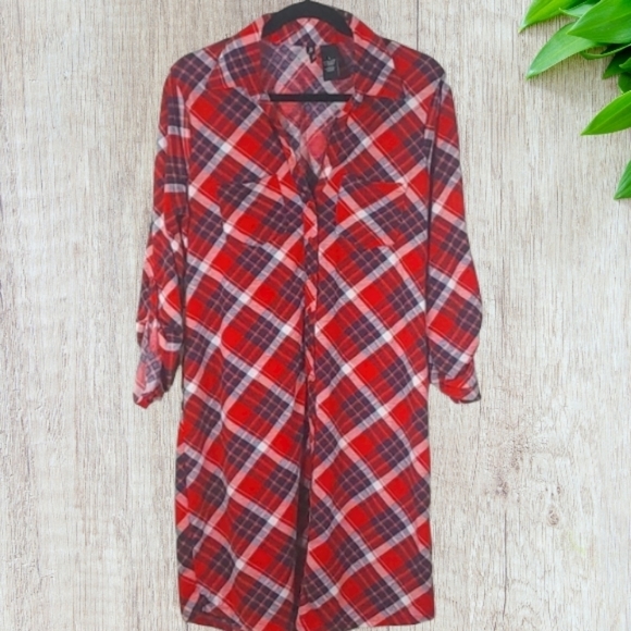 KRISTIN Nicole Plaid Dress size large - Picture 1 of 8